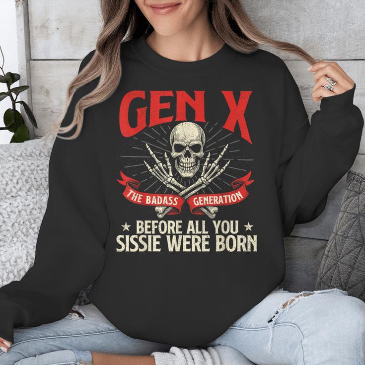Gen X The Badass Generation Generation X Gen Xer Nostalgia Unisex Sweatshirt