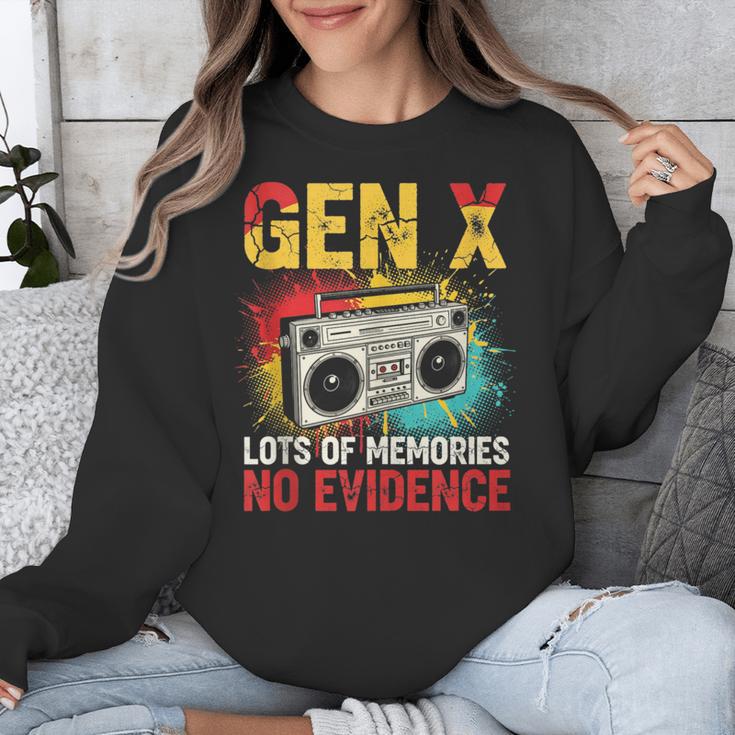 Gen X Lots Of Memories No Evidence Retro Nostalgia Humor Unisex Sweatshirt
