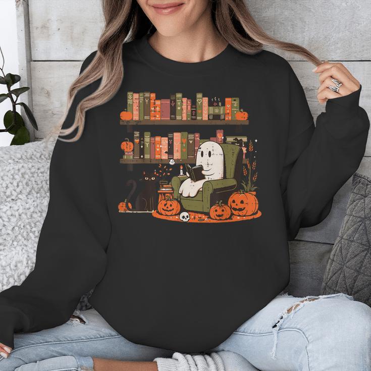 Ghost Library Reading Books Halloween Men Women Kids Unisex Sweatshirt Ghost Library Reading Books Halloween Men Women Kids Unisex Sweatshirt