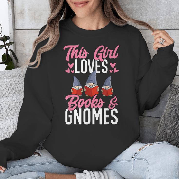 This Girl Loves Books And Gnomes Gardener Dwarf Garden Gnome Unisex Sweatshirt This Girl Loves Books And Gnomes Gardener Dwarf Garden Gnome Unisex Sweatshirt