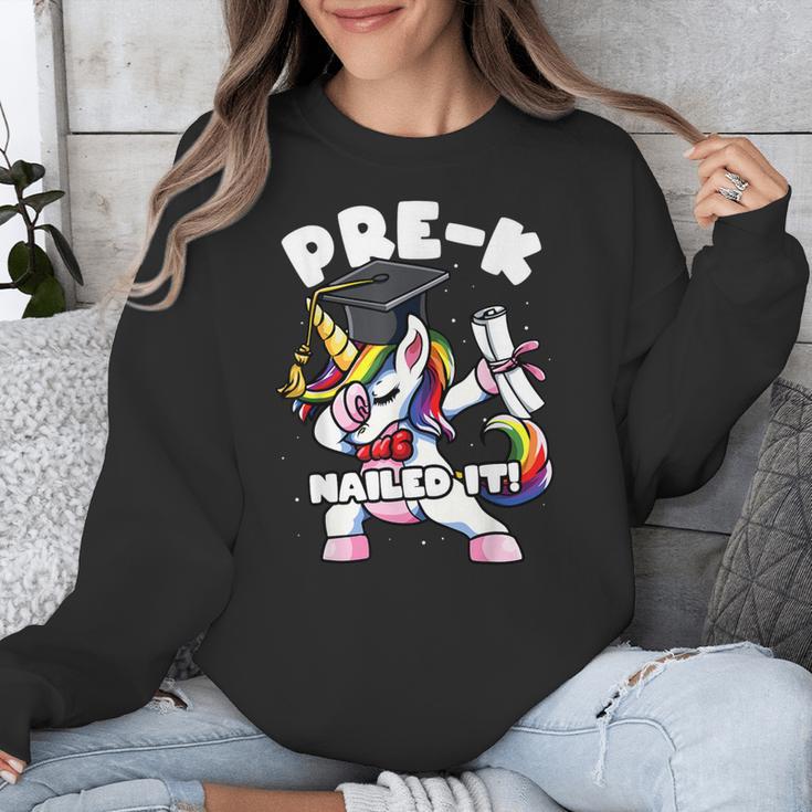 Girls Dabbing Unicorn Pre-K PreSchool Nailed It Graduation Unisex Sweatshirt