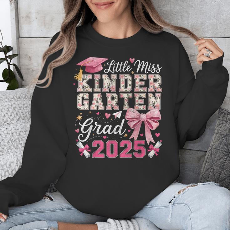 Girls Little Miss Kindergarten Grad 2025 Coquette Graduation Unisex Sweatshirt