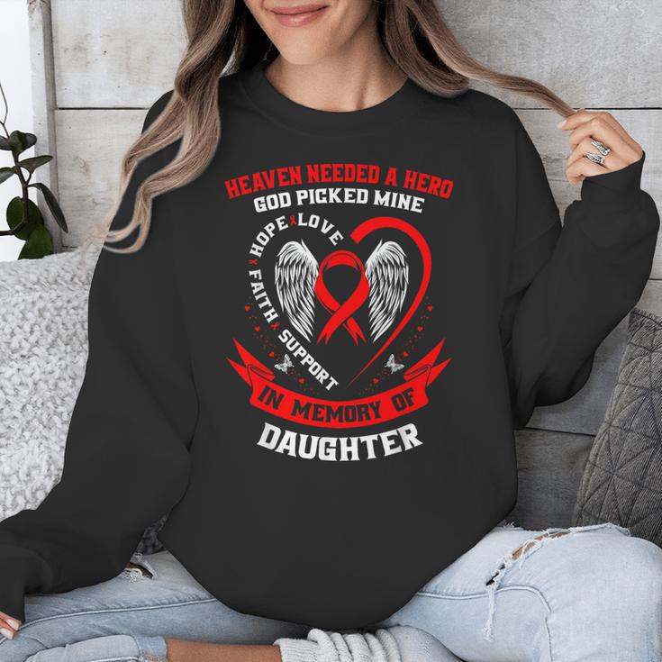 Go Red In Memory Of Daughter Heart Disease Awareness Graphic Unisex Sweatshirt Go Red In Memory Of Daughter Heart Disease Awareness Graphic Unisex Sweatshirt