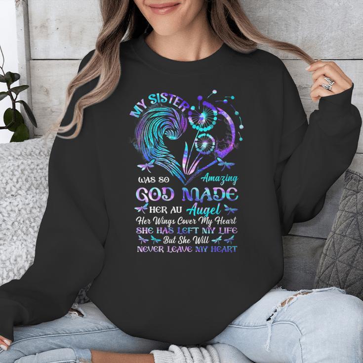 God Made-My Sister An Angel In Heaven In Memory Christian Unisex Sweatshirt God Made-My Sister An Angel In Heaven In Memory Christian Unisex Sweatshirt