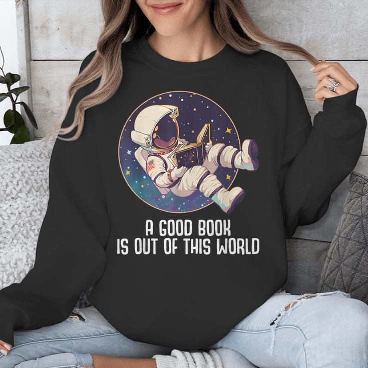 Good Book Is Out Of This World Astronaut Space Unisex Sweatshirt