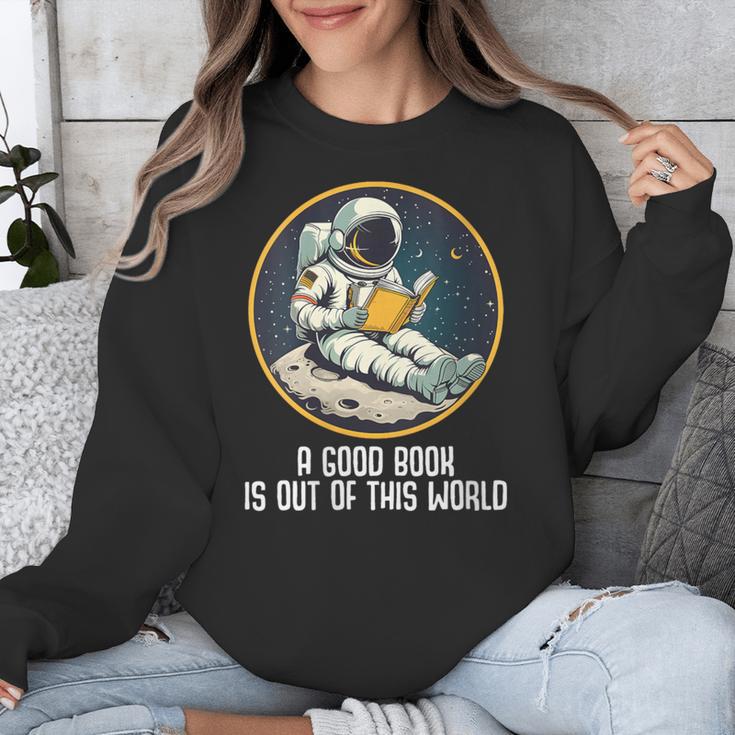 Good Book Is Out Of This World Space Reading Lover Unisex Sweatshirt