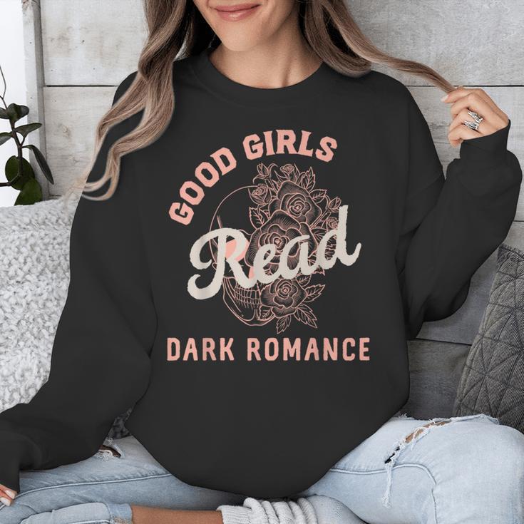 Good Girls Read Dark Romance Shirt Women Spicy Book Lovers Unisex Sweatshirt Good Girls Read Dark Romance Shirt Women Spicy Book Lovers Unisex Sweatshirt