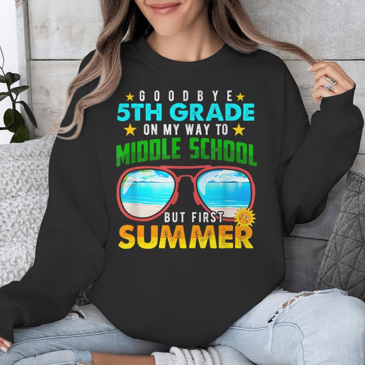 Goodbye 5th Grade Graduation To 6th Grade Hello Summer Kids Unisex Sweatshirt