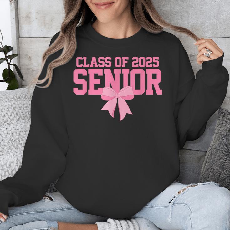 Graduate 2025 Class Of 2025 Senior Coquette Bow Graduation Unisex Sweatshirt