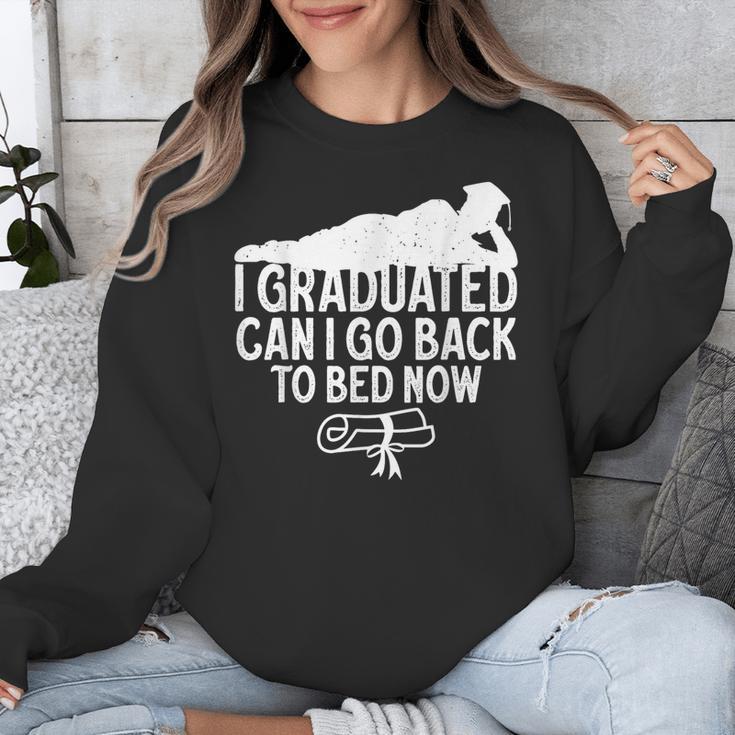 I Graduated Can I Go Back To Bed Now Graduation Men Unisex Sweatshirt