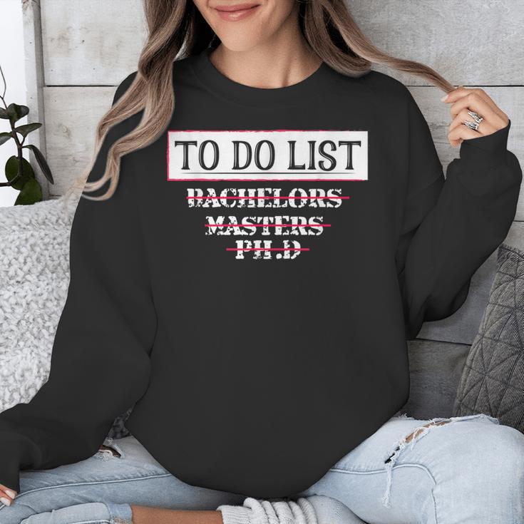 Graduation PhD Tee Bachelors Tee Masters Degree Shirts Unisex Sweatshirt