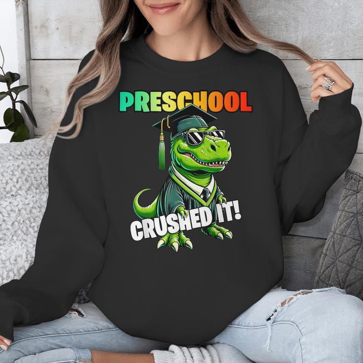 Graduation Preschool DinosaurRex Crushed It Boys Grad Unisex Sweatshirt
