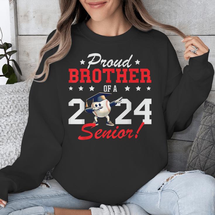 Graduation Proud Brother Of A 2024 Senior Baseball Player Unisex Sweatshirt