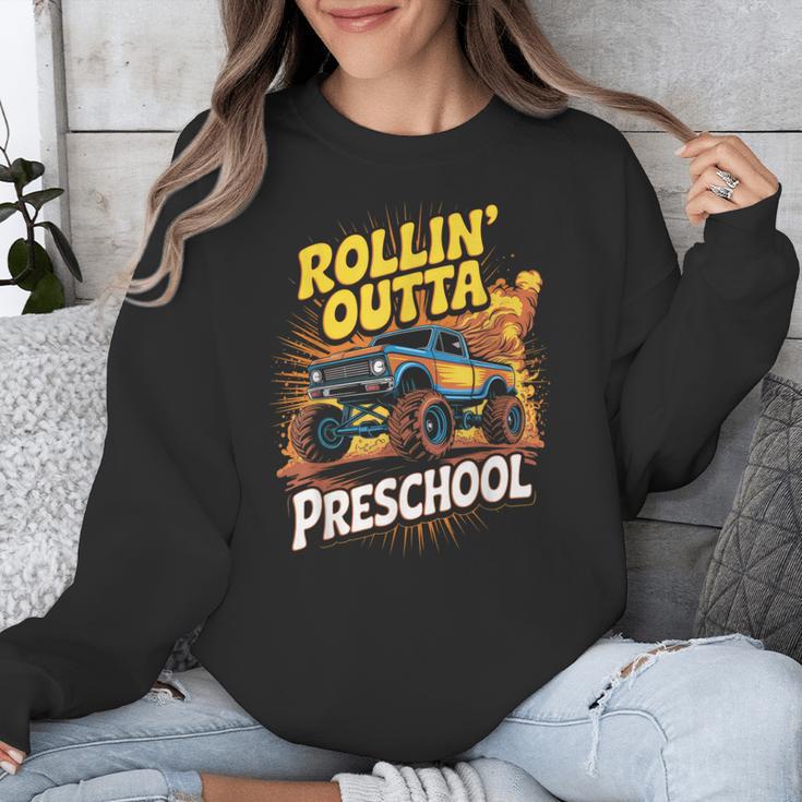 Graduation Rollin' Outta Preschool Monster Truck Boys Pre-K Unisex Sweatshirt
