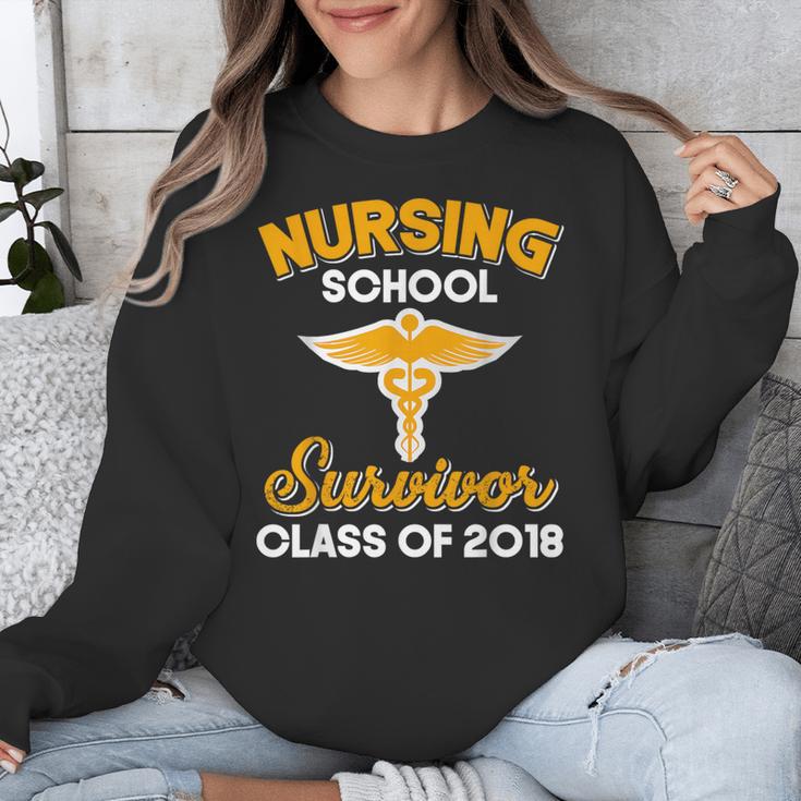 Graduation Shirt Nursing School Survivor Class Of 2018 Tee Unisex Sweatshirt