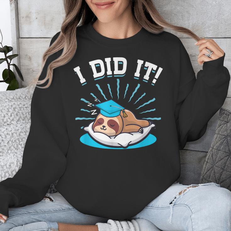 Graduation Did It Sloth Graduate Animal Sloths Sloth Unisex Sweatshirt