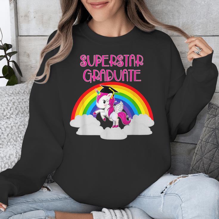 Graduation Unicorn Superstar Magical Colorful Rainbow Tshirt Unisex Sweatshirt