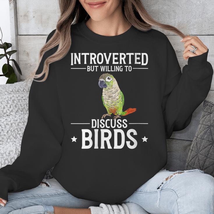 Green Cheek Conure Introvert Parrot Bird Conure Unisex Sweatshirt