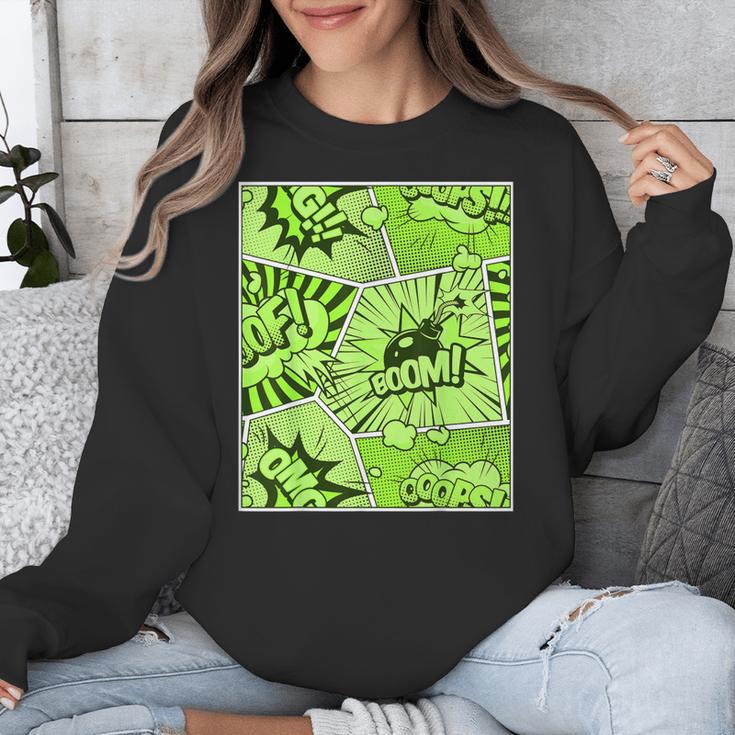 Green Comic Book Green Graphic Unisex Sweatshirt