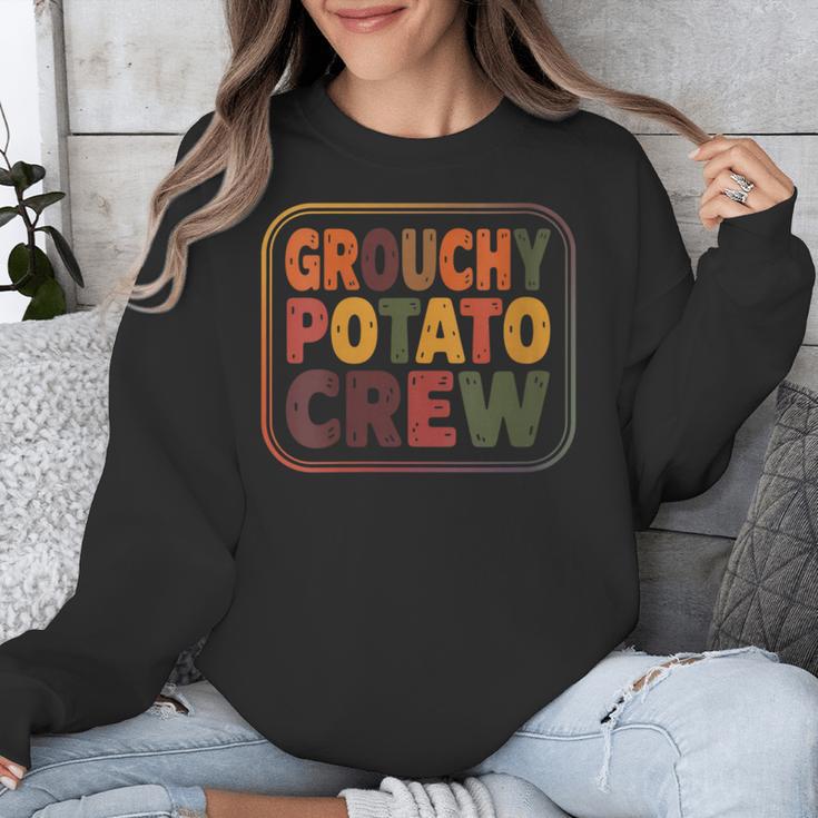Grouchy Potato Crew Introvert Sarcasm Unisex Sweatshirt