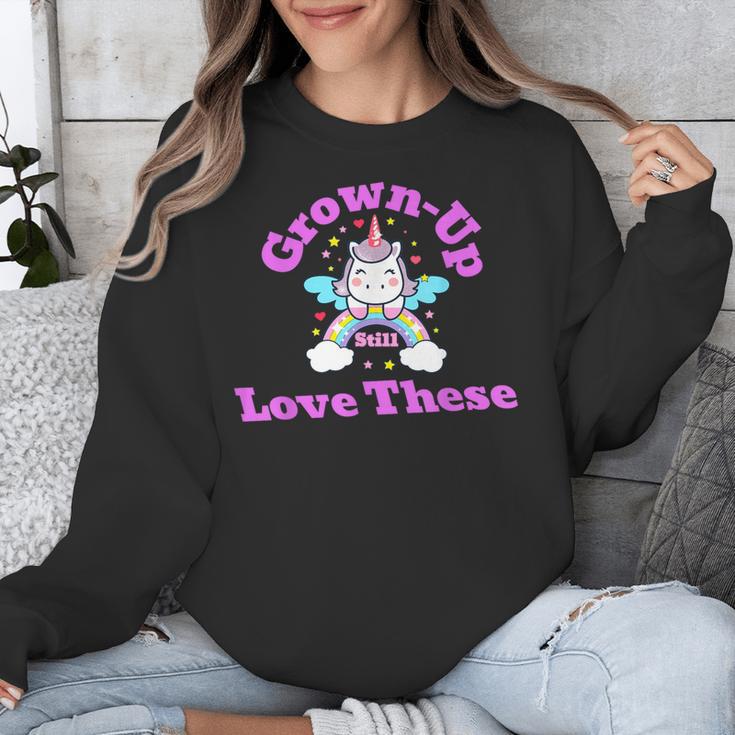 Grown-Up Still Love These Magical Unicorn Nostalgia Unisex Sweatshirt