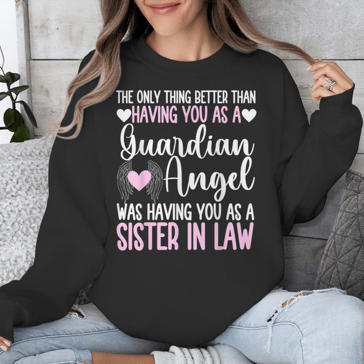 Guardian Angel Memorial In Memory Of Sister In Law Unisex Sweatshirt