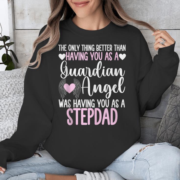 Guardian Angel Memorial In Memory Of Stepdad Stepfather Dad Unisex Sweatshirt Guardian Angel Memorial In Memory Of Stepdad Stepfather Dad Unisex Sweatshirt