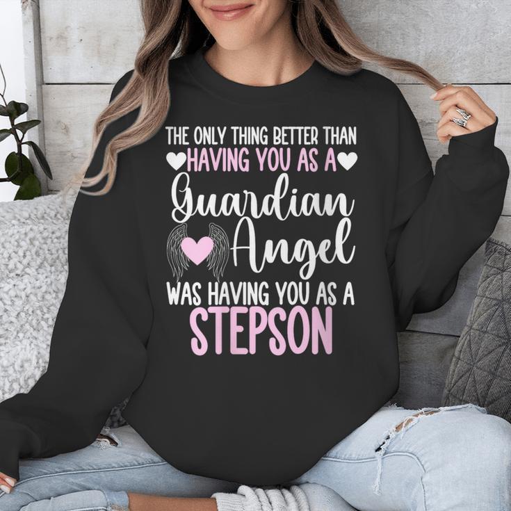 Guardian Angel Memorial In Memory Of Stepson For Stepmother Unisex Sweatshirt