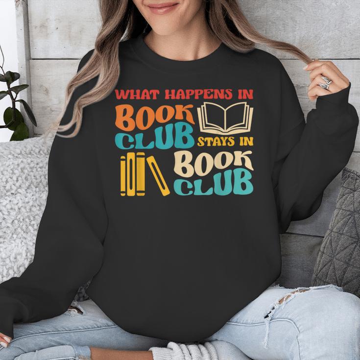 What Happens In Book Club Stays In Book Club Retro Unisex Sweatshirt