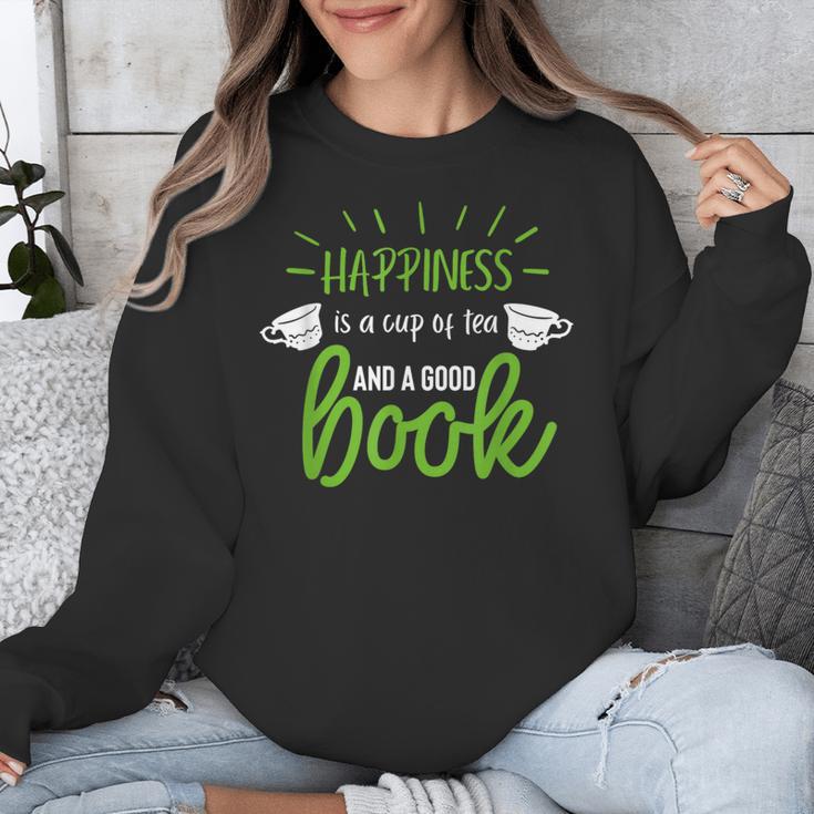 Happiness Is a Cup Of Tea And a Good Book Unisex Sweatshirt