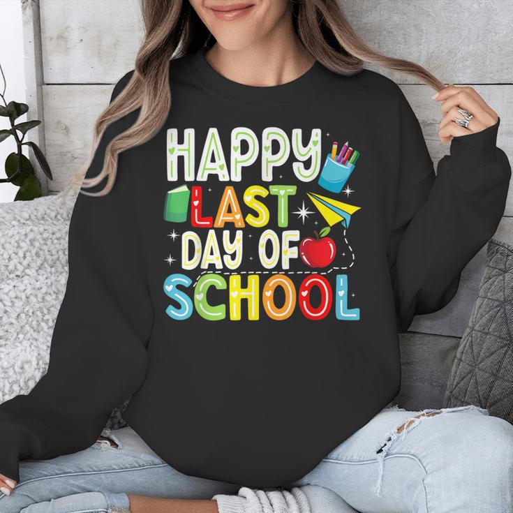 Happy Last Day Of School Teacher Kids Boys Girls Graduation Unisex Sweatshirt