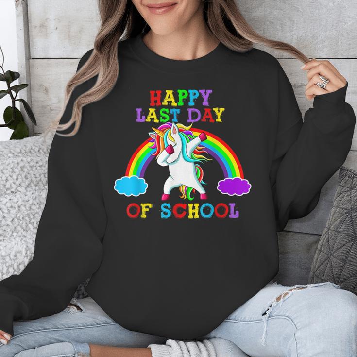 Happy Last Day Of School Teacher Student Graduation Unicorn Unisex Sweatshirt