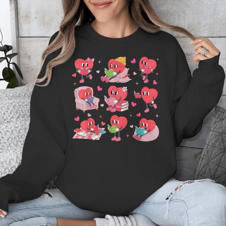 Hearts Reading Book Lovers All Booked For Valentine Unisex Sweatshirt Hearts Reading Book Lovers All Booked For Valentine Unisex Sweatshirt