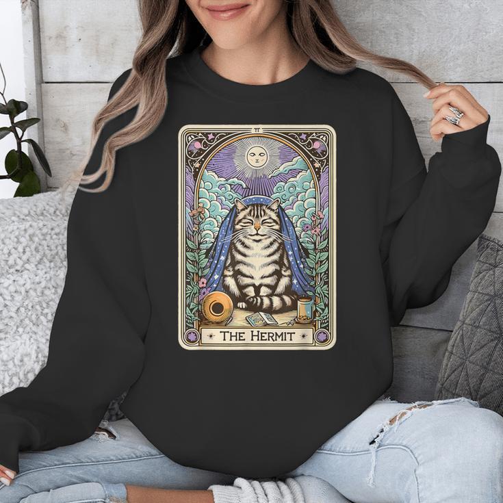 The Hermit Cat Tarot Card Introvert By Georgi Unisex Sweatshirt The Hermit Cat Tarot Card Introvert By Georgi Unisex Sweatshirt