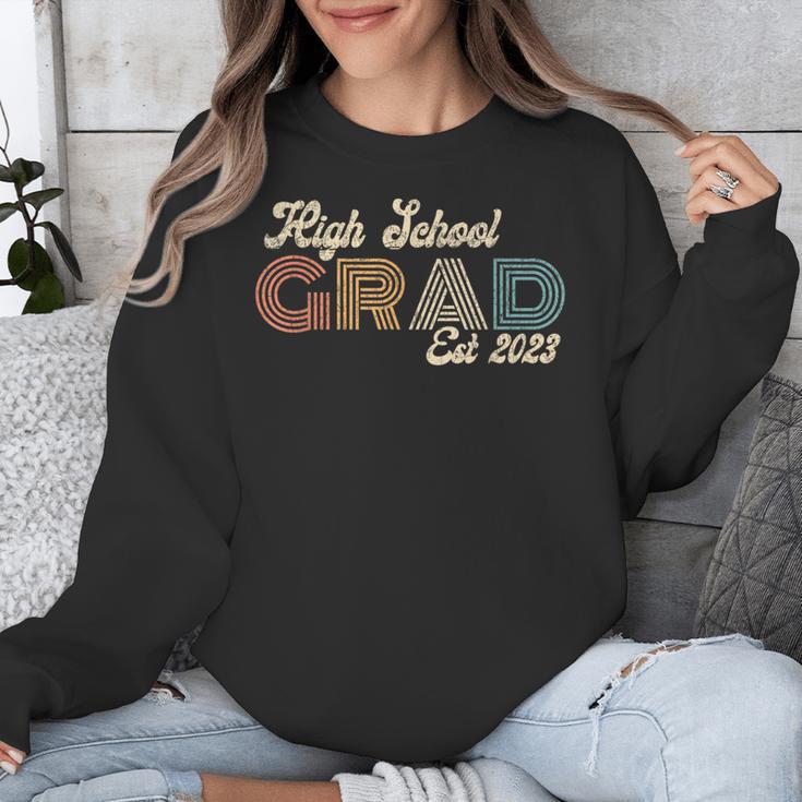 High School Grad 2023 Class Of 2023 Retro Graduation Done Unisex Sweatshirt