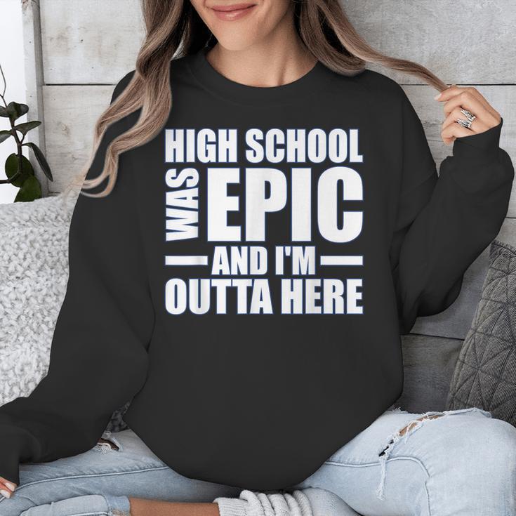High School Graduate Graduation Party Meme Unisex Sweatshirt