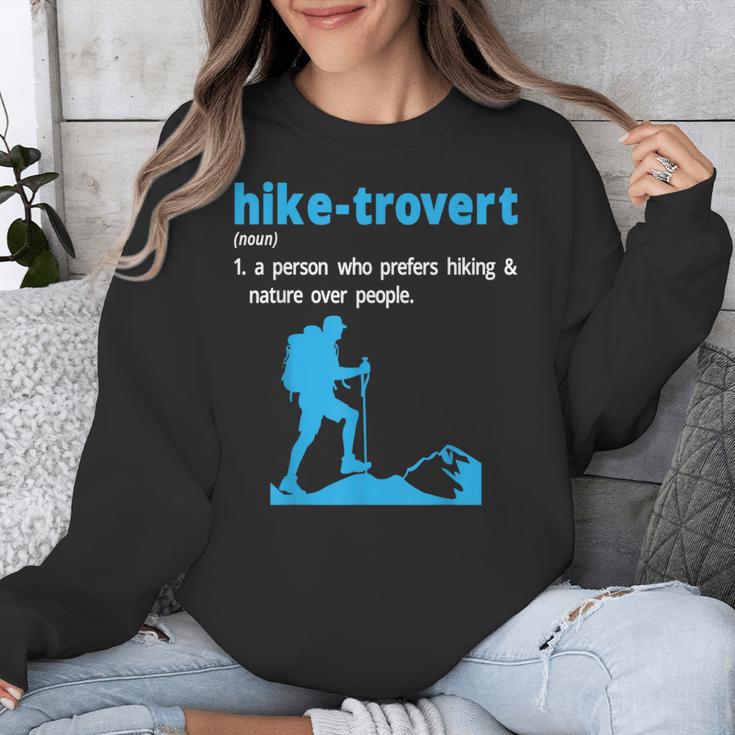 Hike-Trovert Hiking Humor Definition Introvert Unisex Sweatshirt