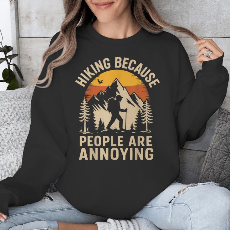 Hiking Because People Are Annoying Introvert Unisex Sweatshirt Hiking Because People Are Annoying Introvert Unisex Sweatshirt