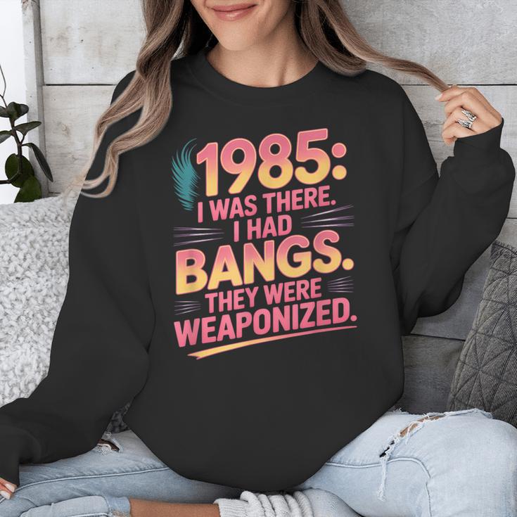 Hilarious 1985 Big Hair Bangs Joke For Gen X Nostalgia Unisex Sweatshirt