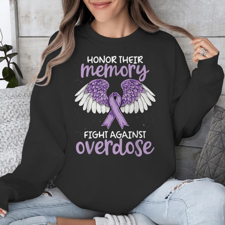 Honor Their Memory Overdose Awareness Support Unisex Sweatshirt Honor Their Memory Overdose Awareness Support Unisex Sweatshirt
