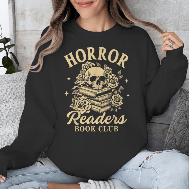 Horror Reading Spooky Vibes Bookish Horror Readers Book Club Unisex Sweatshirt