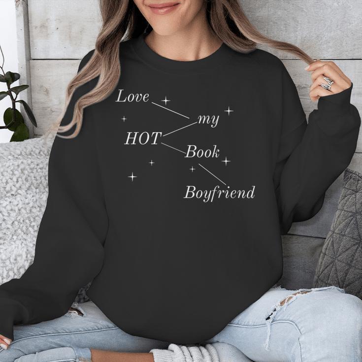 Hot Book Boyfriend Booklover Reader Fan Girl Unisex Sweatshirt Hot Book Boyfriend Booklover Reader Fan Girl Unisex Sweatshirt