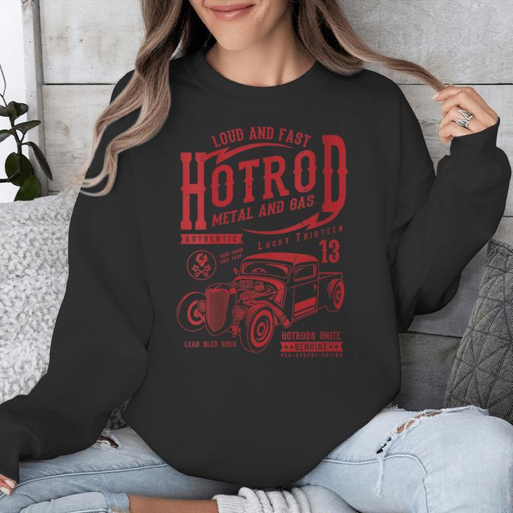 Hotrod Car Automotive Nostalgia Distressed Retro Unisex Sweatshirt