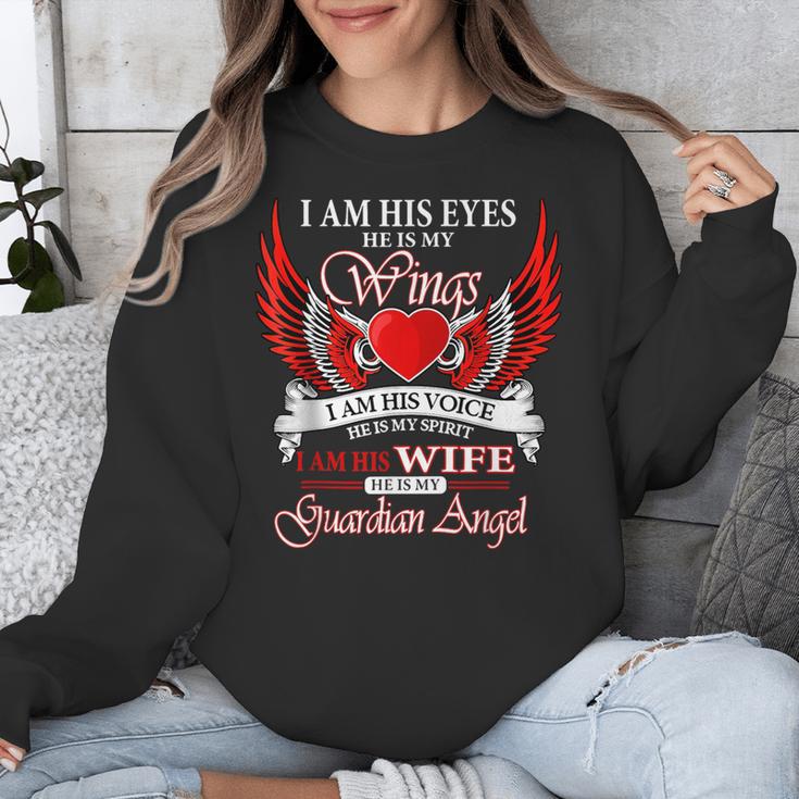 My Husband Is My Guardian Angel In Heaven Memory Memorial Unisex Sweatshirt