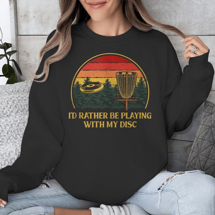 Id Rather Be Playing With My Disc Introvert Disc Golf Unisex Sweatshirt Id Rather Be Playing With My Disc Introvert Disc Golf Unisex Sweatshirt