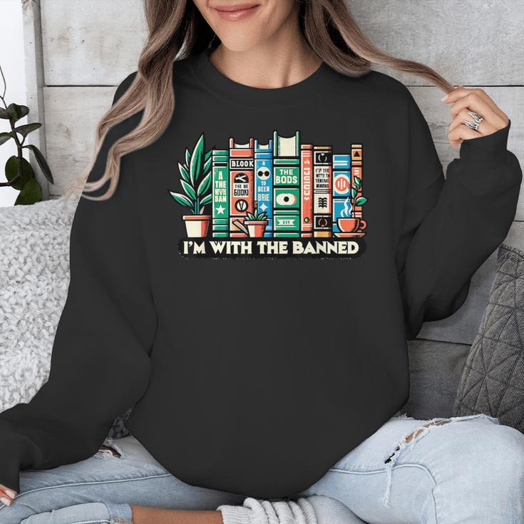I'm With The Banned Books I Read Banned Books Lovers Unisex Sweatshirt I'm With The Banned Books I Read Banned Books Lovers Unisex Sweatshirt