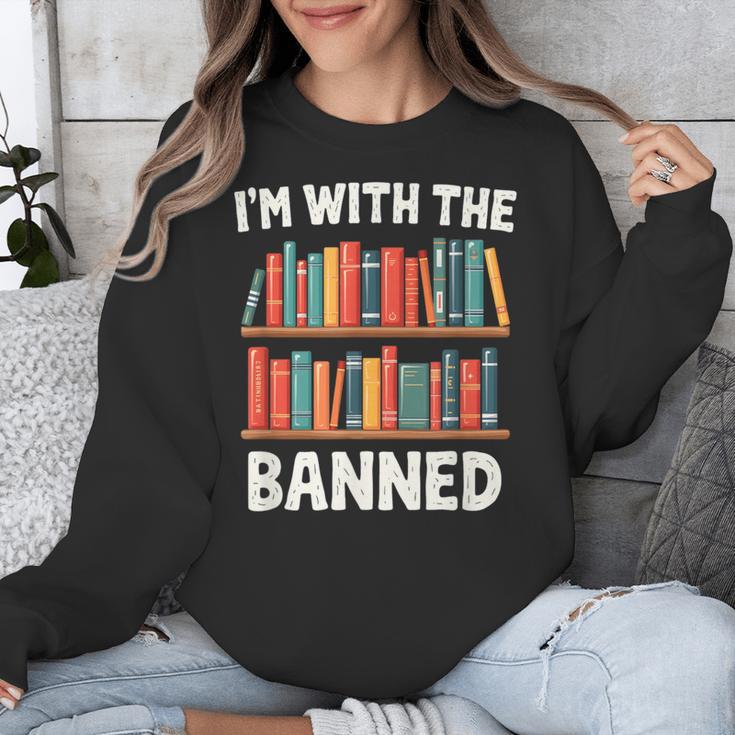 I'm With The Banned Librarian Banned Book Lover Reader Unisex Sweatshirt I'm With The Banned Librarian Banned Book Lover Reader Unisex Sweatshirt