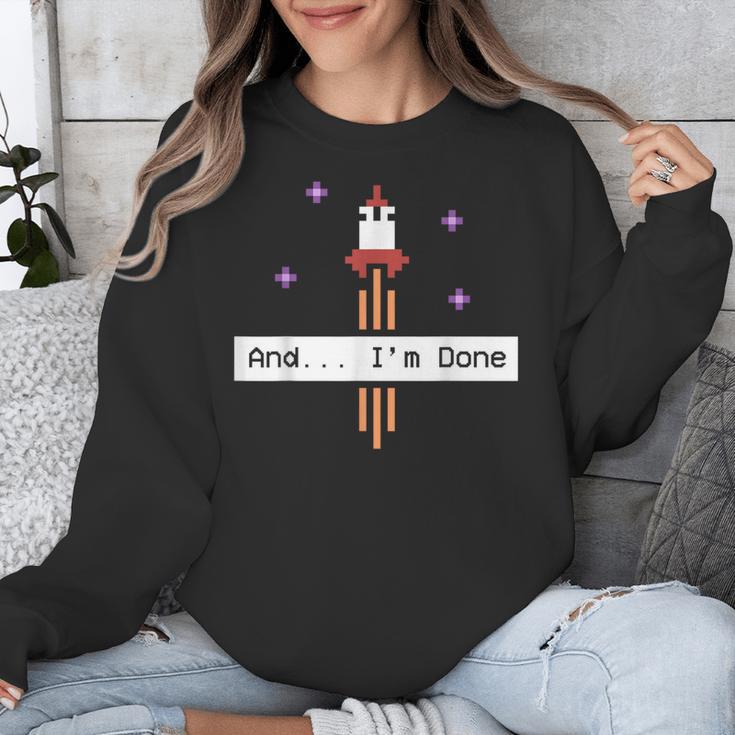 And I'm Done Rocket Graduation Retro Look Unisex Sweatshirt
