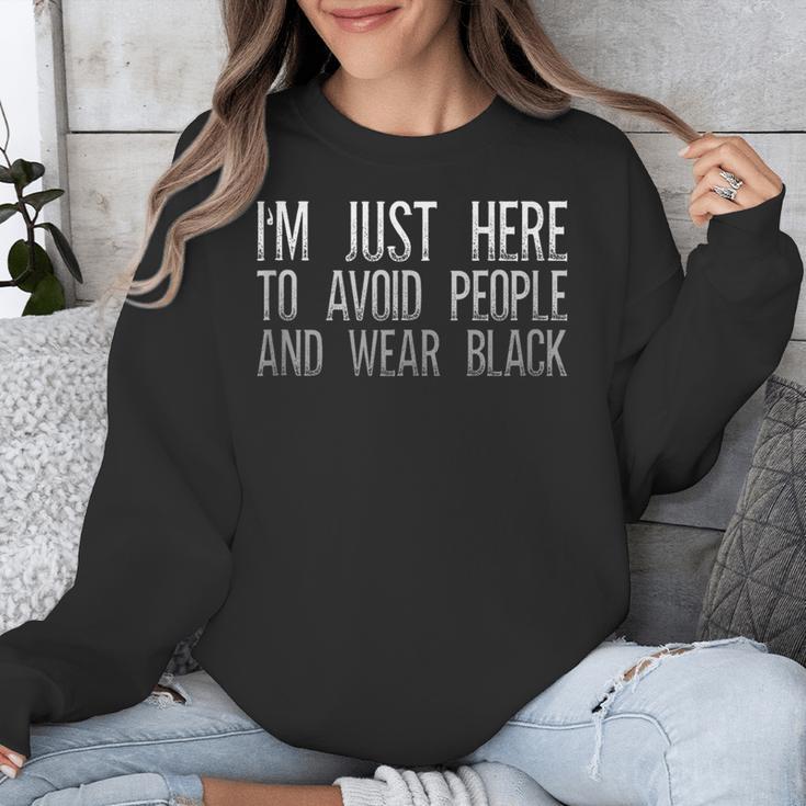 I'm Just Here To Avoid People And Wear Introvert Unisex Sweatshirt I'm Just Here To Avoid People And Wear Introvert Unisex Sweatshirt