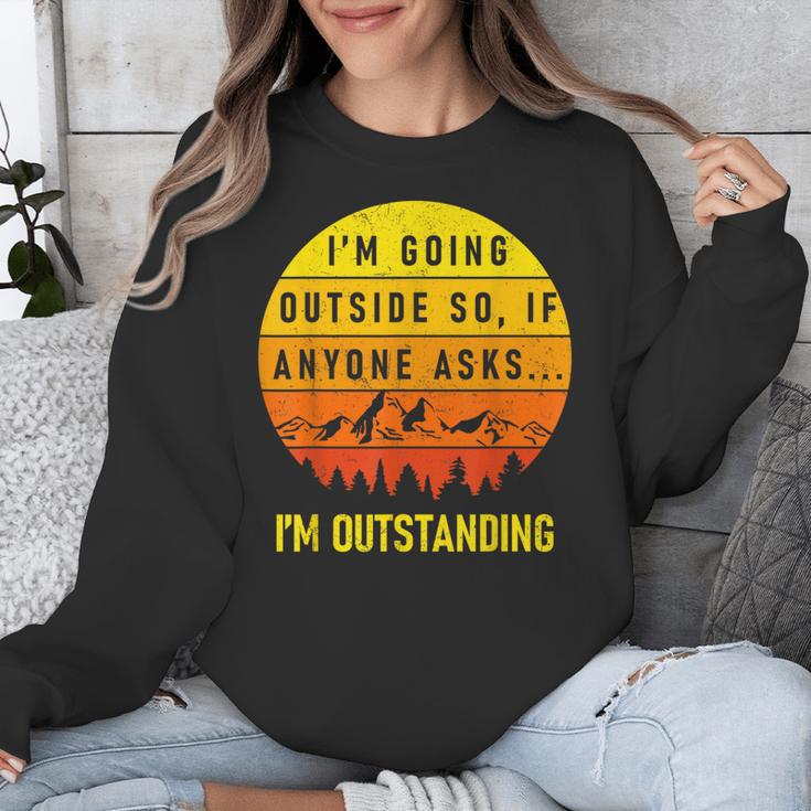 I'm Outstanding Retro Introvert Mountain Trip Lover Unisex Sweatshirt I'm Outstanding Retro Introvert Mountain Trip Lover Unisex Sweatshirt